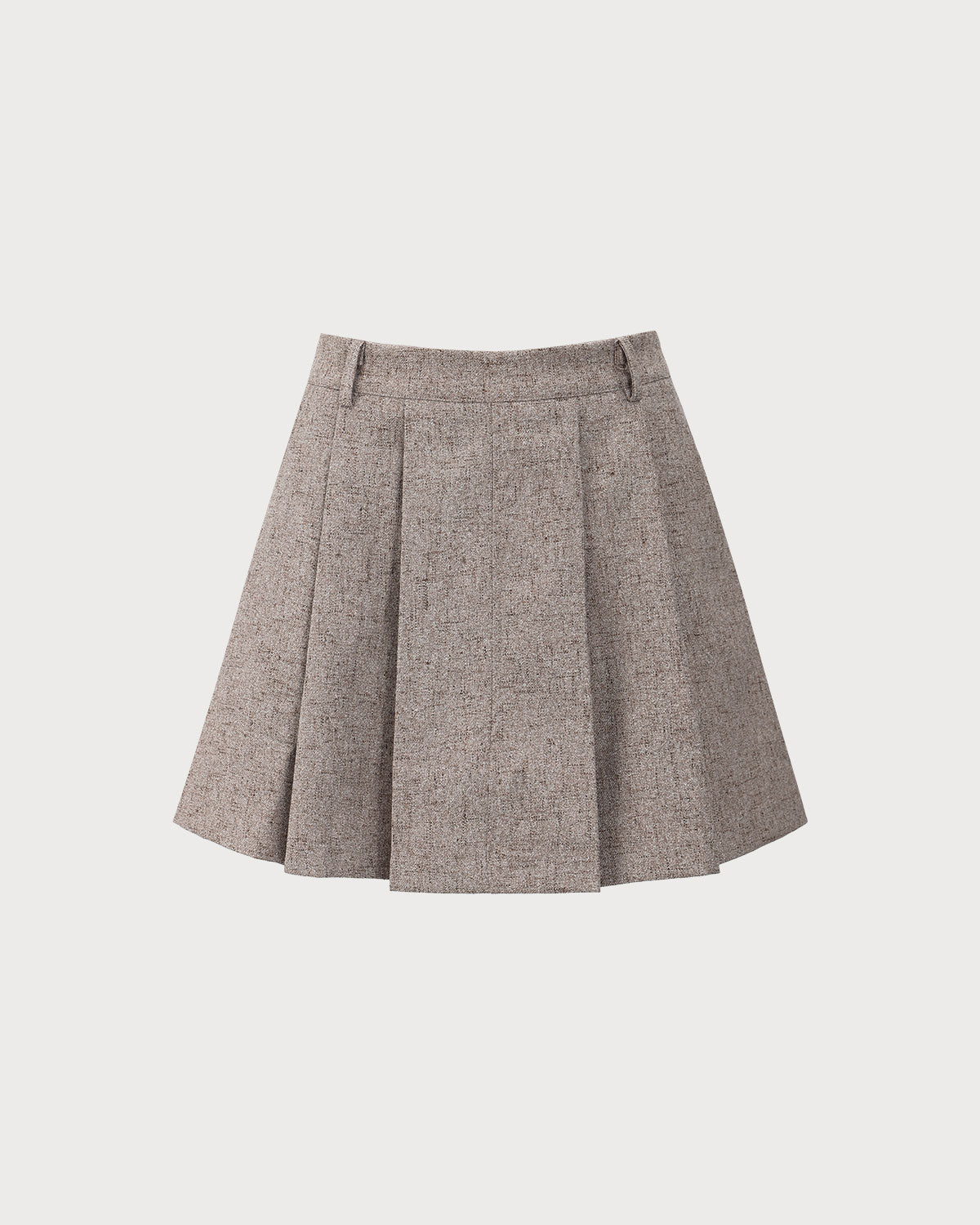 Minifalda caqui plisada con bolsillos