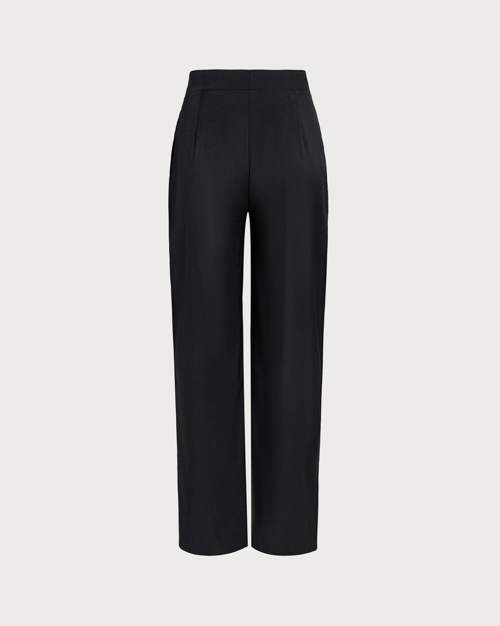 Pantalones rectos negros de talle natural