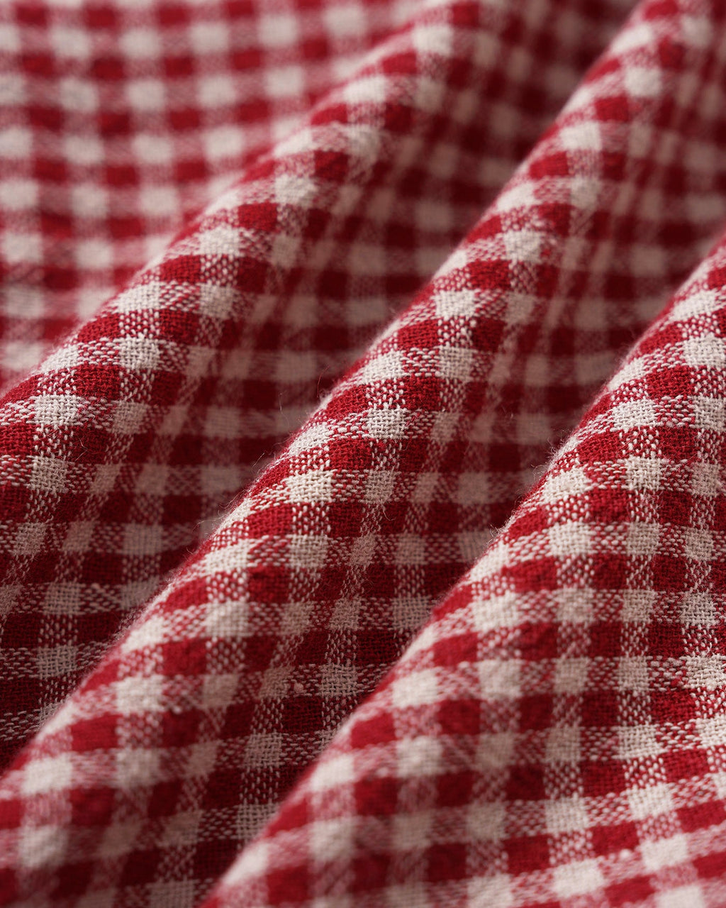 Red Gingham Boat Neck Sleeveless Tank Top