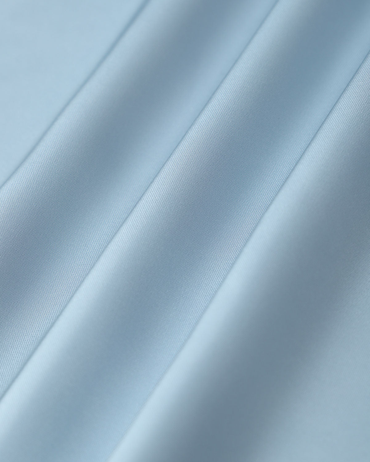 Blue Square Neck Ruffle Satin Midi Dress