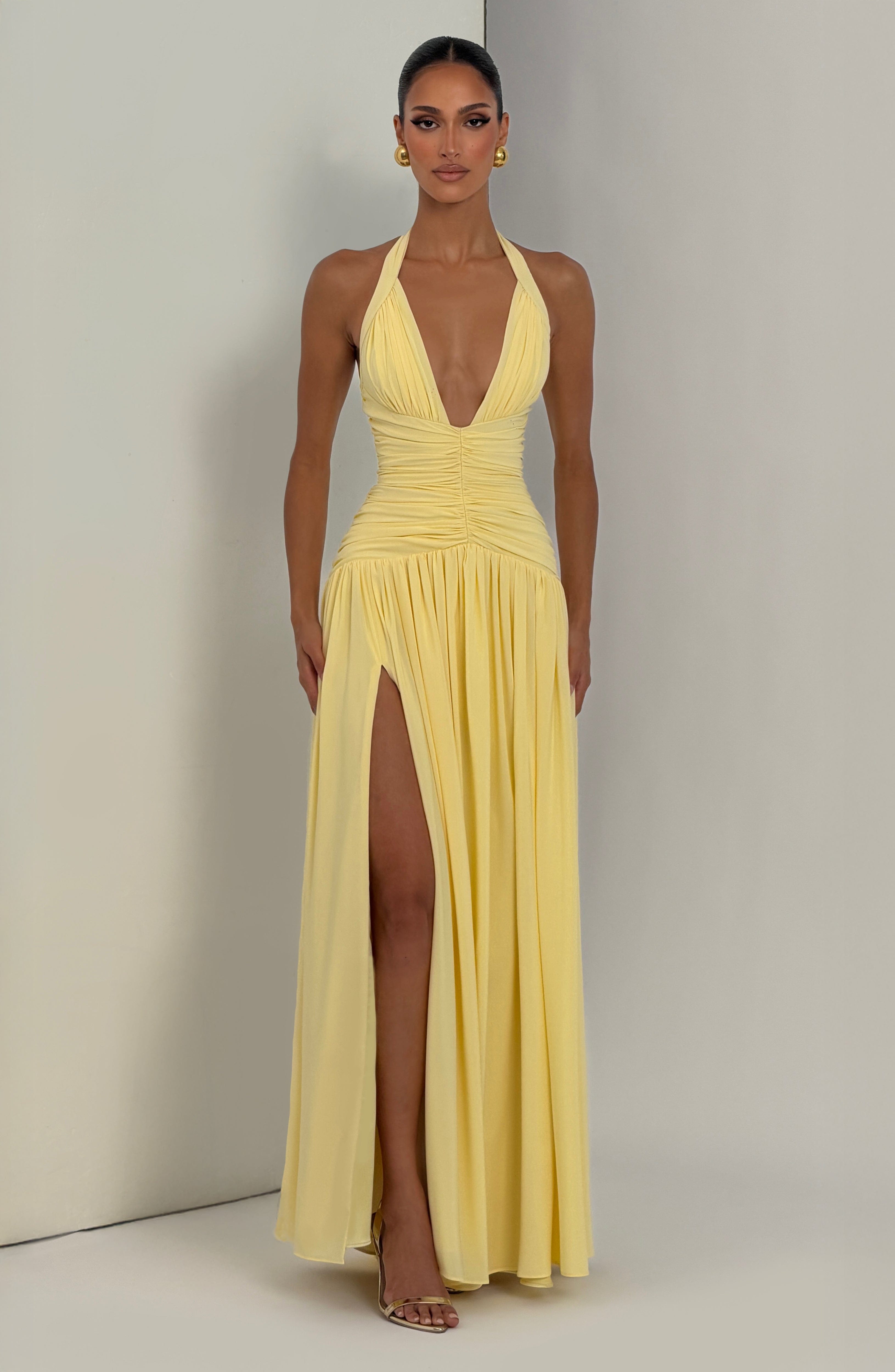 Amaris Maxi Dress - Lemon