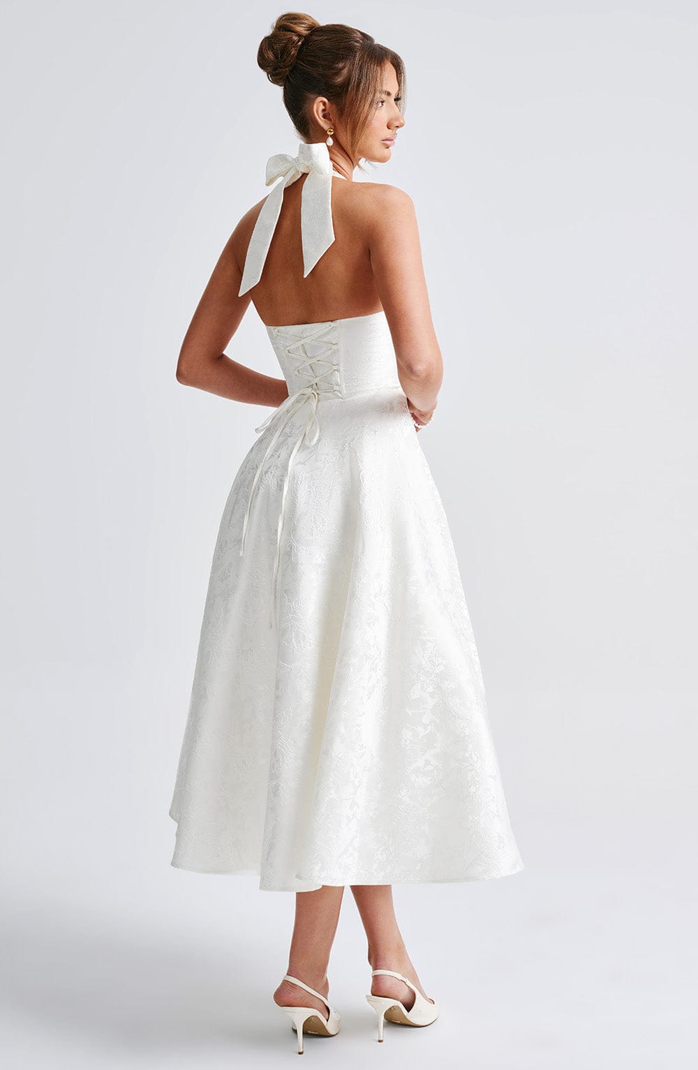 Vestido midi Effie - Marfil