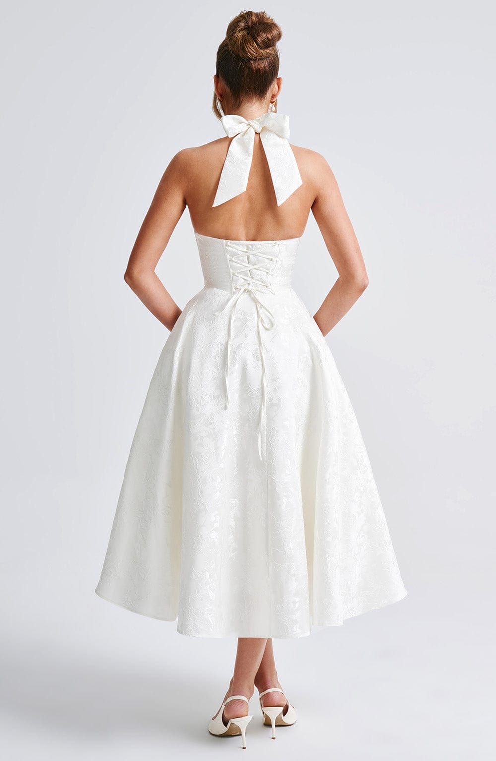Vestido midi Effie - Marfil