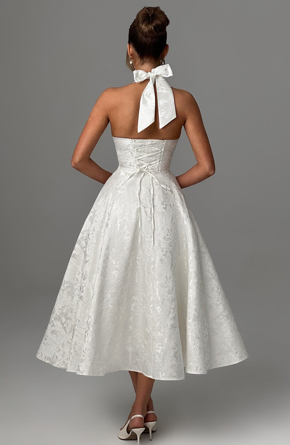 Vestido midi Effie - Marfil