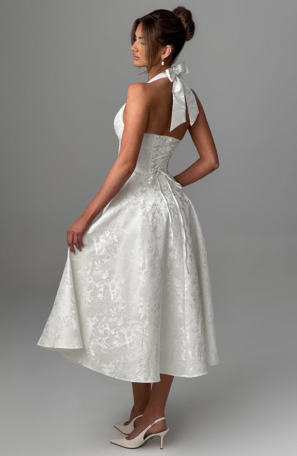 Vestido midi Effie - Marfil