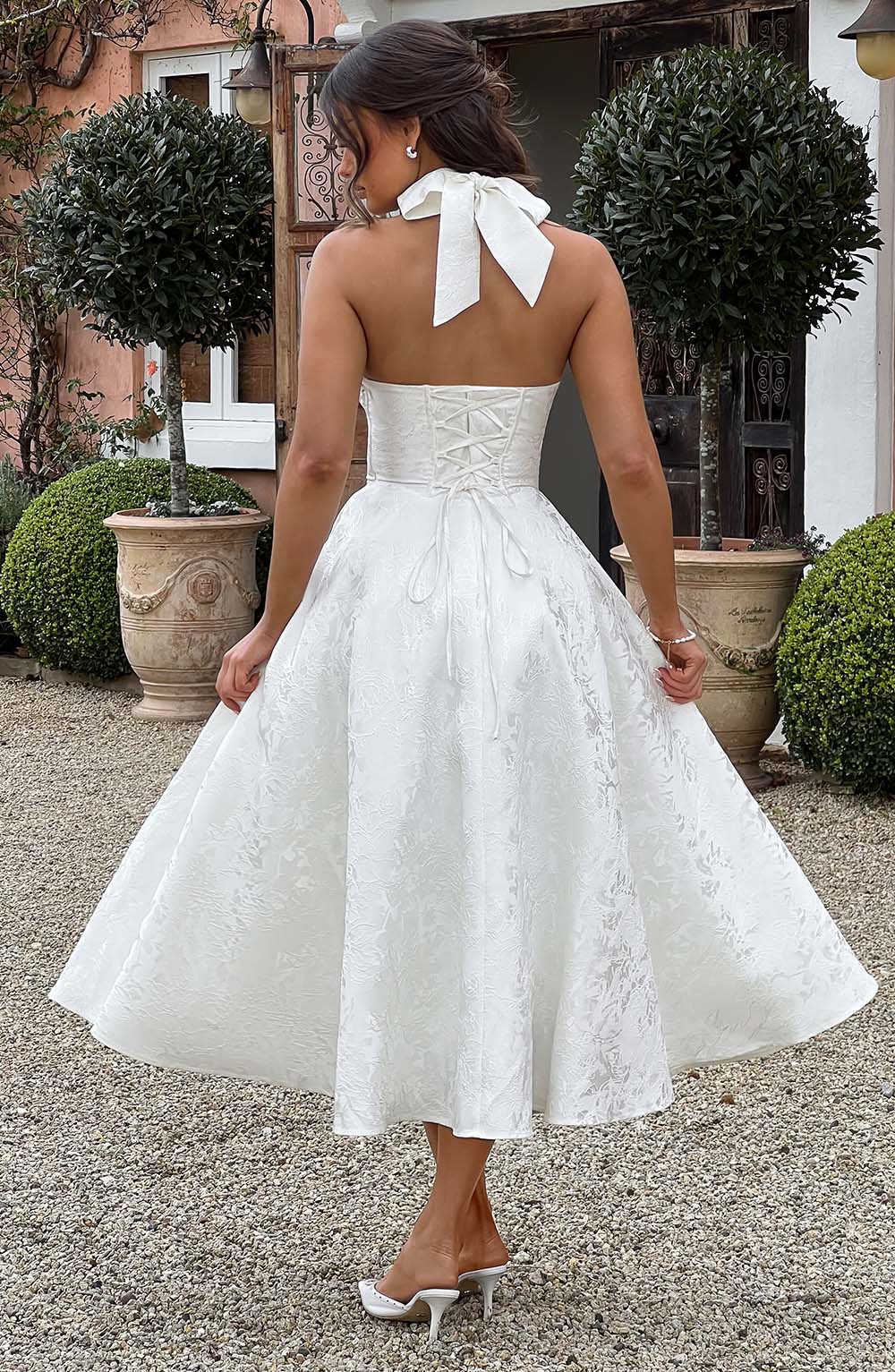 Vestido midi Effie - Marfil