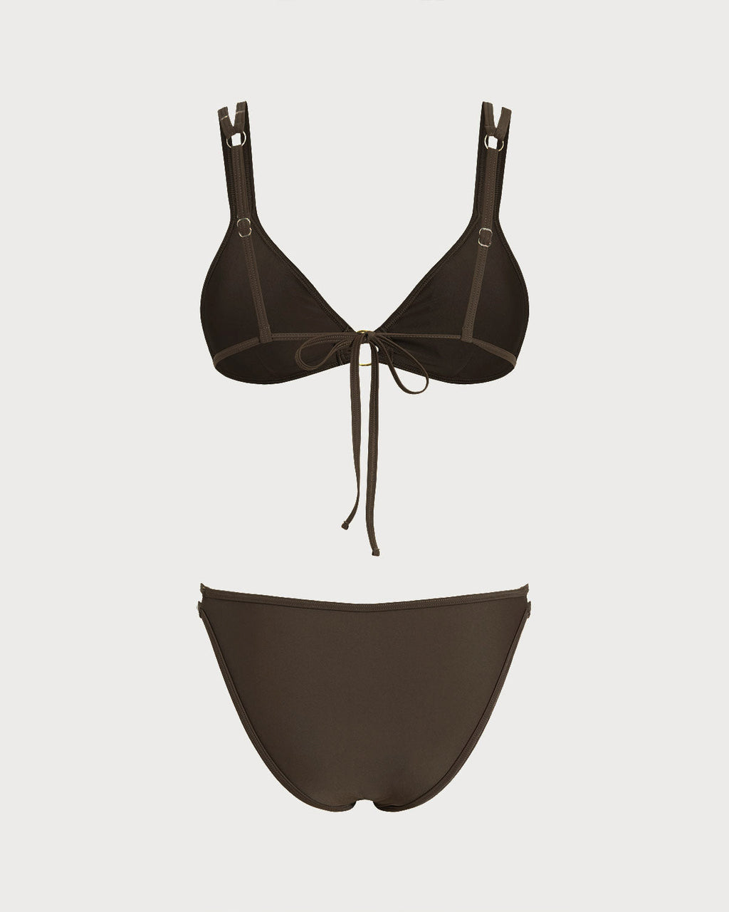 Conjunto de bikini con aros y triángulo Coffee