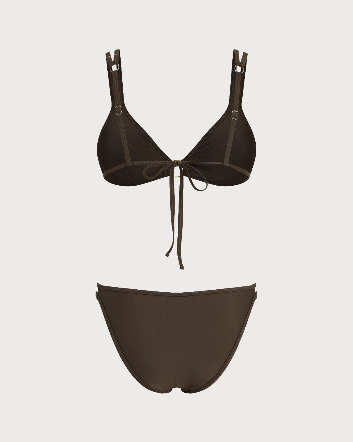 Conjunto de bikini con aros y triángulo Coffee