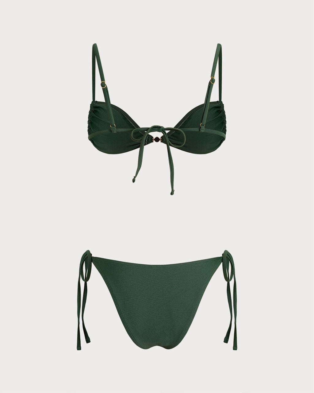 Conjuntos de bikini con cordón de triángulo verde