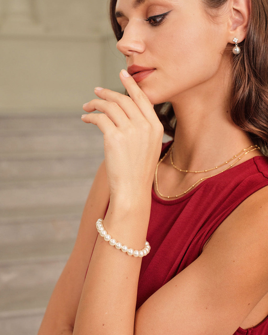 Pulsera de perlas para mujer