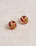 Pendientes calados rojos