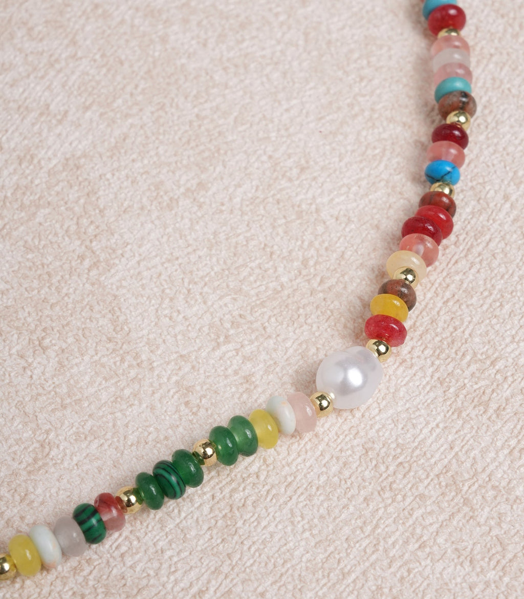 Collar de rayas arcoíris para mujer