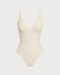Off White Bralette One Piece Swimwear