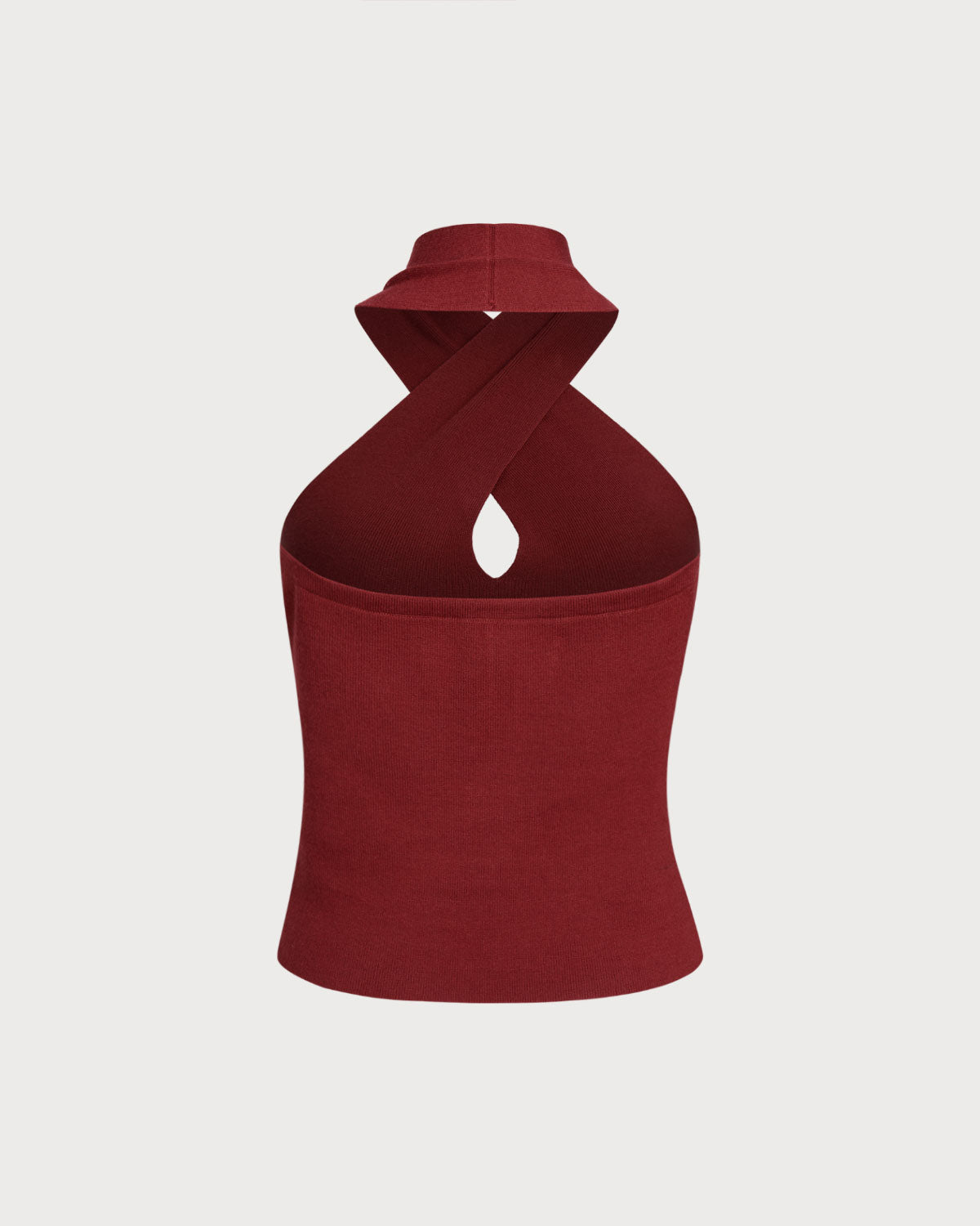 Chaleco halter de punto rojo