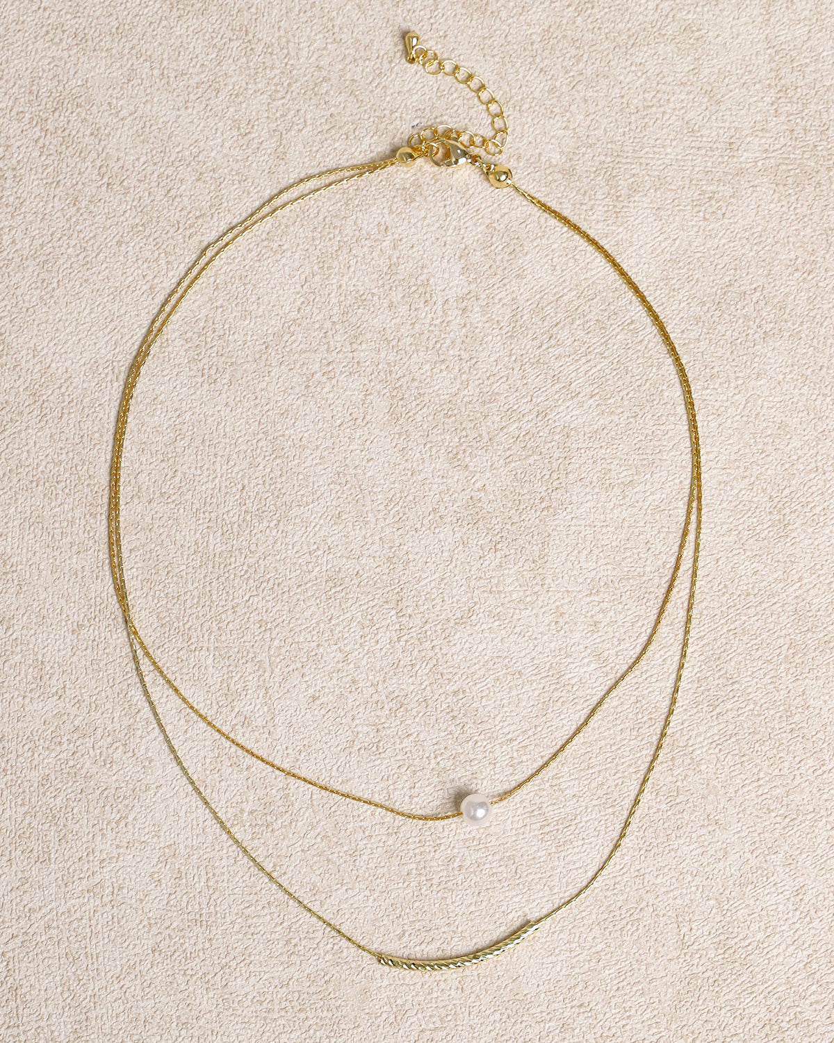 Collar doble de perlas