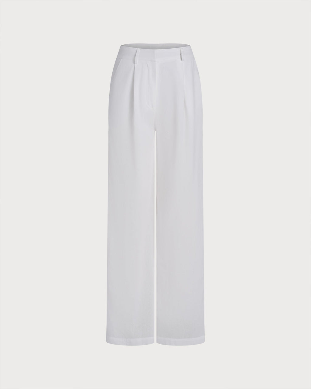Pantalones informales blancos lisos
