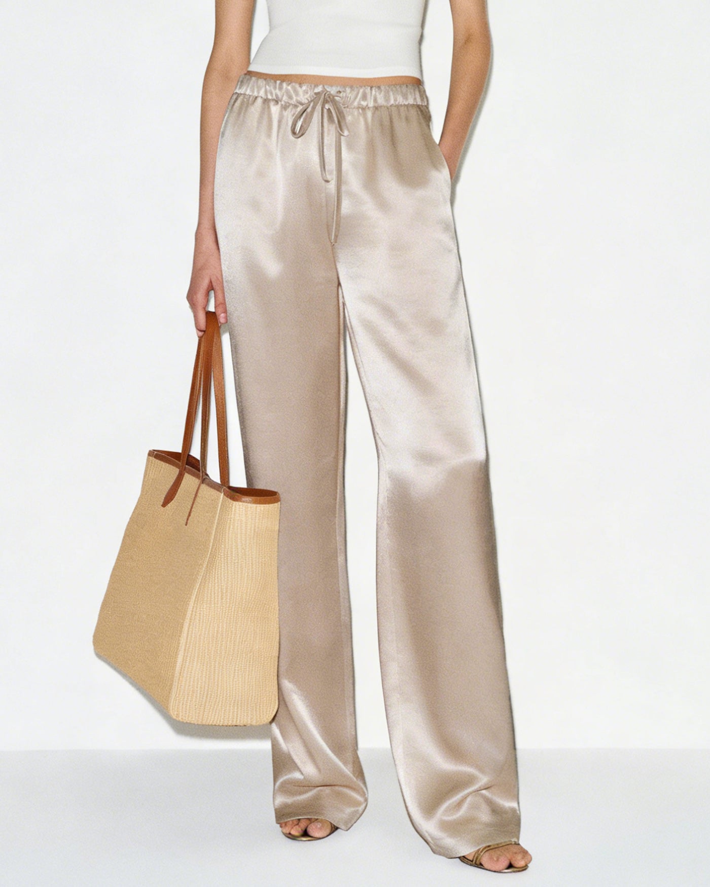 Apricot Pockets Straight Pants