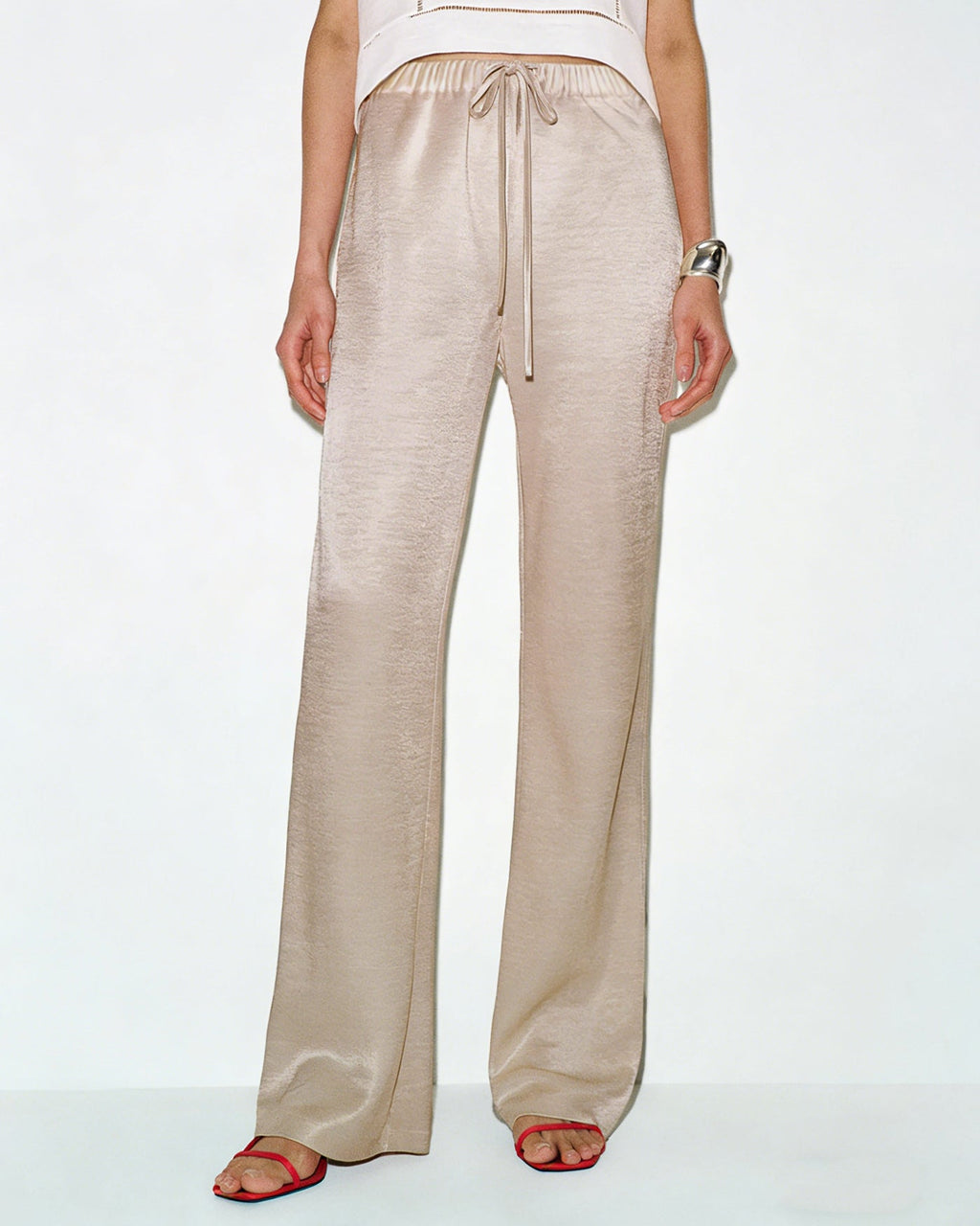 Apricot Pockets Straight Pants