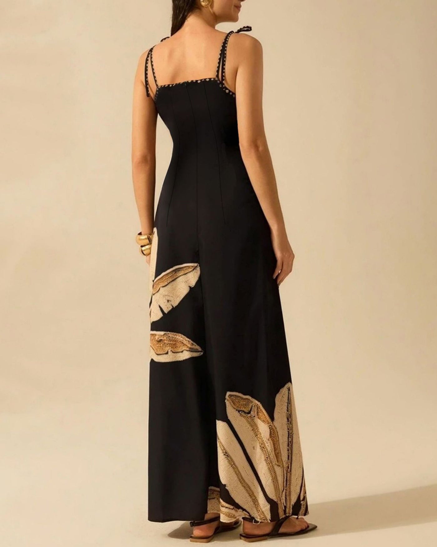 Black Floral Slip Maxi Dress