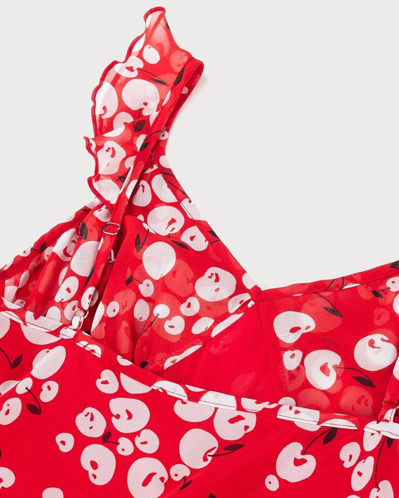 Red Floral Sleeveless Maxi Dress