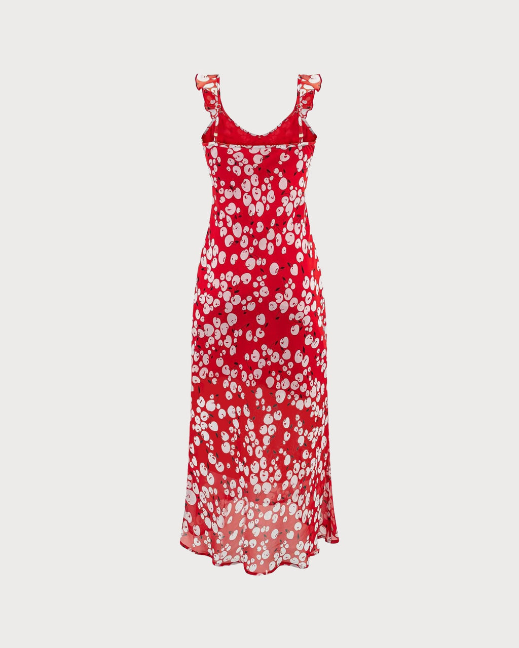Red Floral Sleeveless Maxi Dress