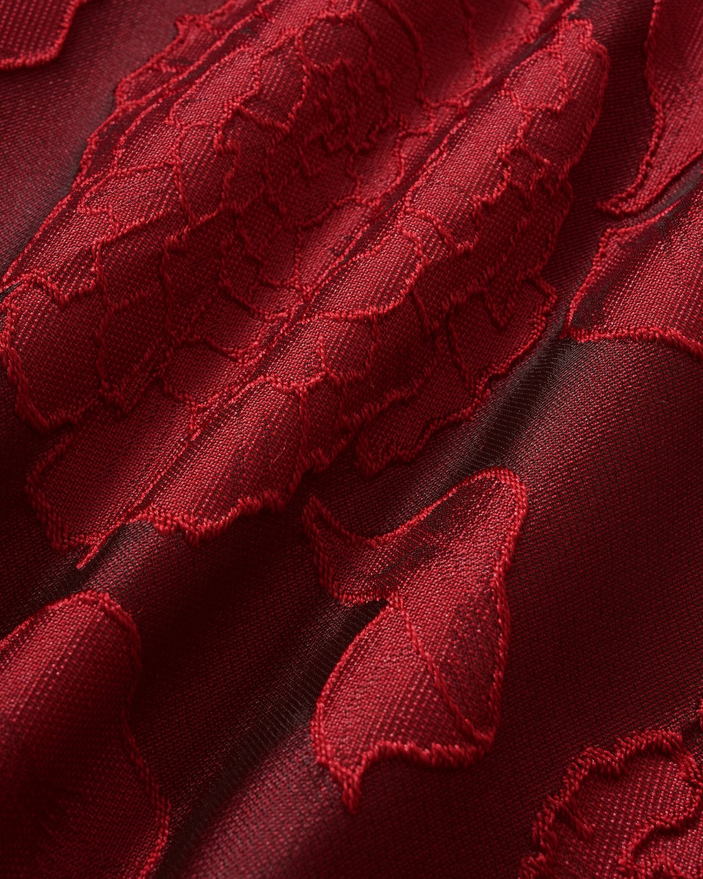 Red Jacquard Maxi Dress