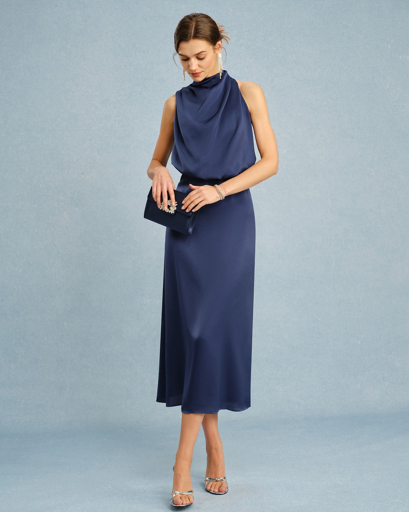 Blue Turtle Tunic Midi Dress