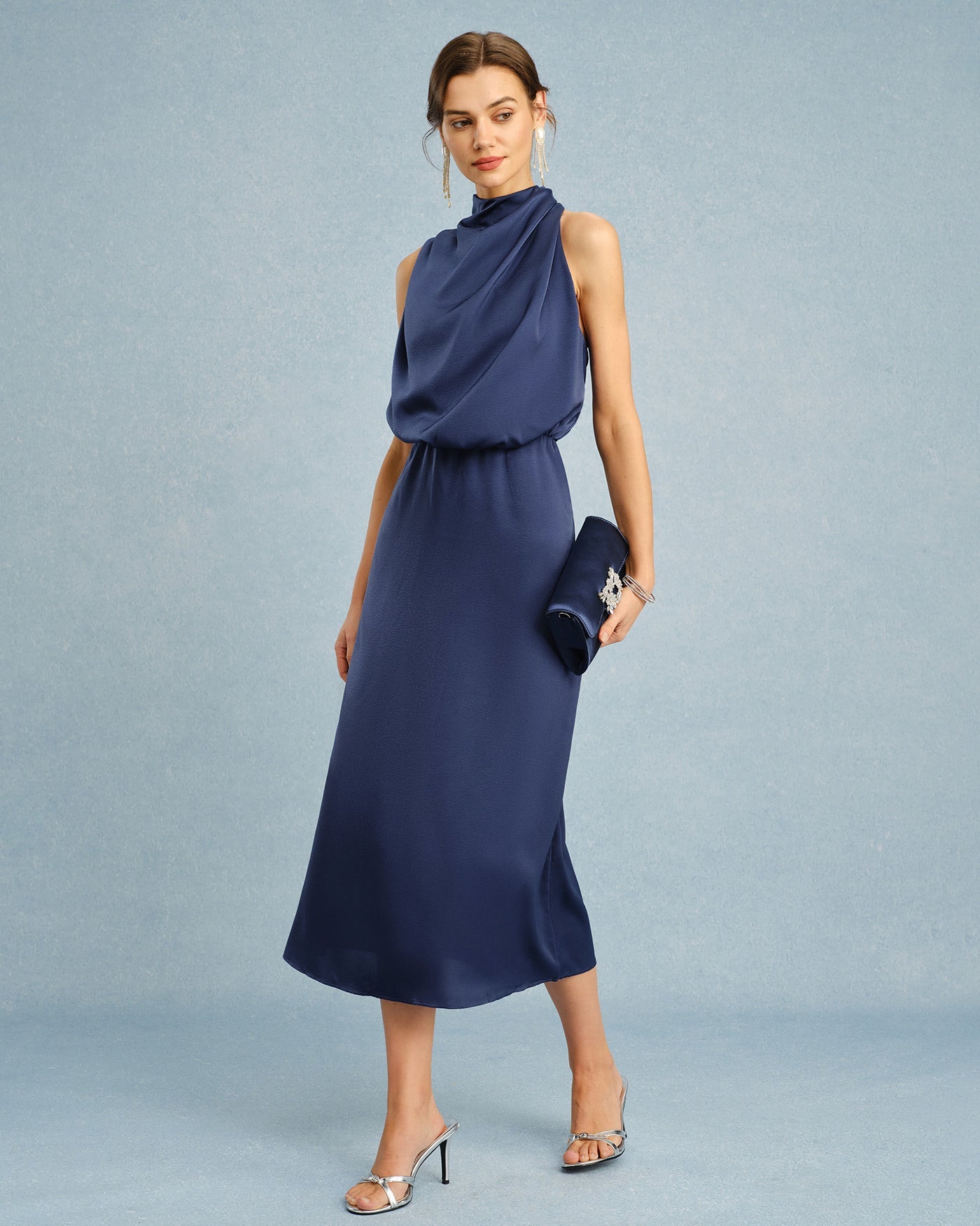 Blue Turtle Tunic Midi Dress