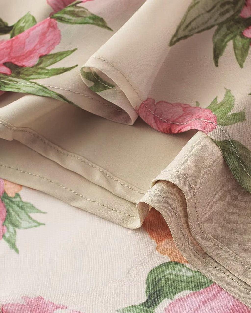 Apricot Floral Slip Mini Dress