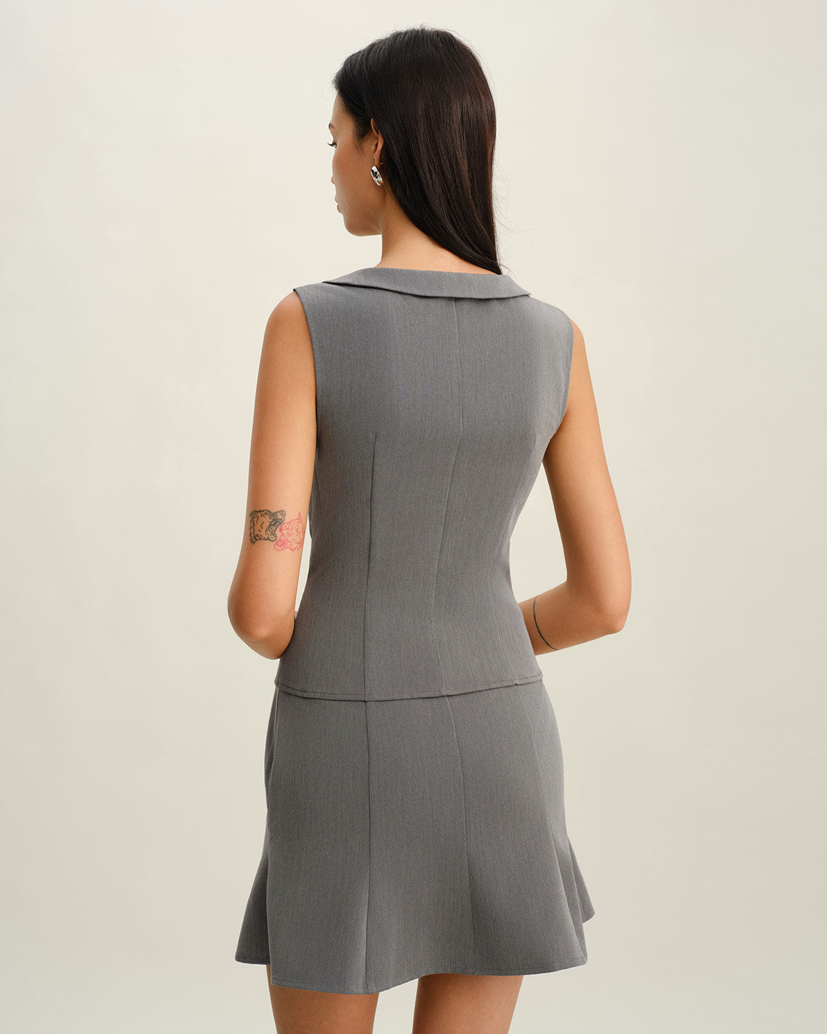 Minifalda sirena gris