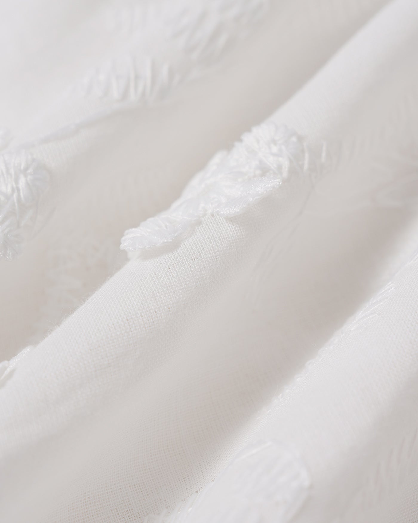 Falda midi elástica floral blanca con cintura elástica